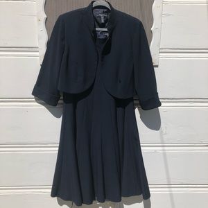 R&M Richards Navy Blue Dress and Crop Jacket - 14W